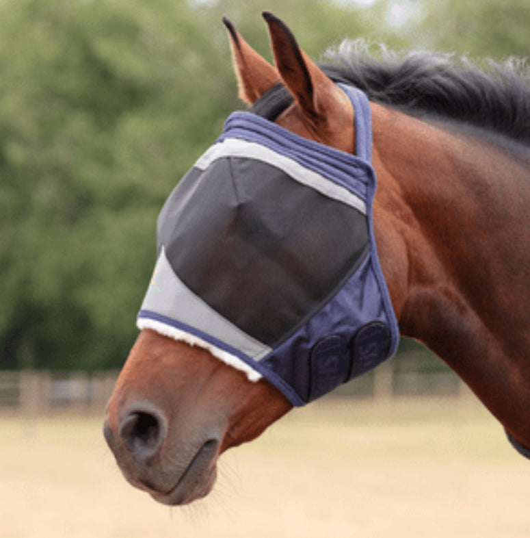 Shires FlyGuard Pro Fine Mesh Fly Mask - Earless - Horse &amp; Hound Tack Shop 