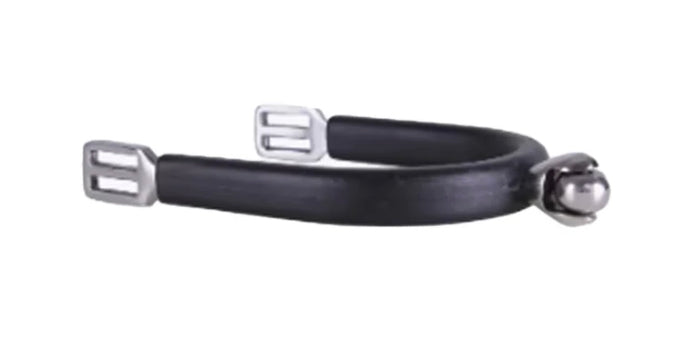 QHP Ladies Stainless Steel Rubber Spurs with Roller 20mm - Horse & Hound Tack Shop 