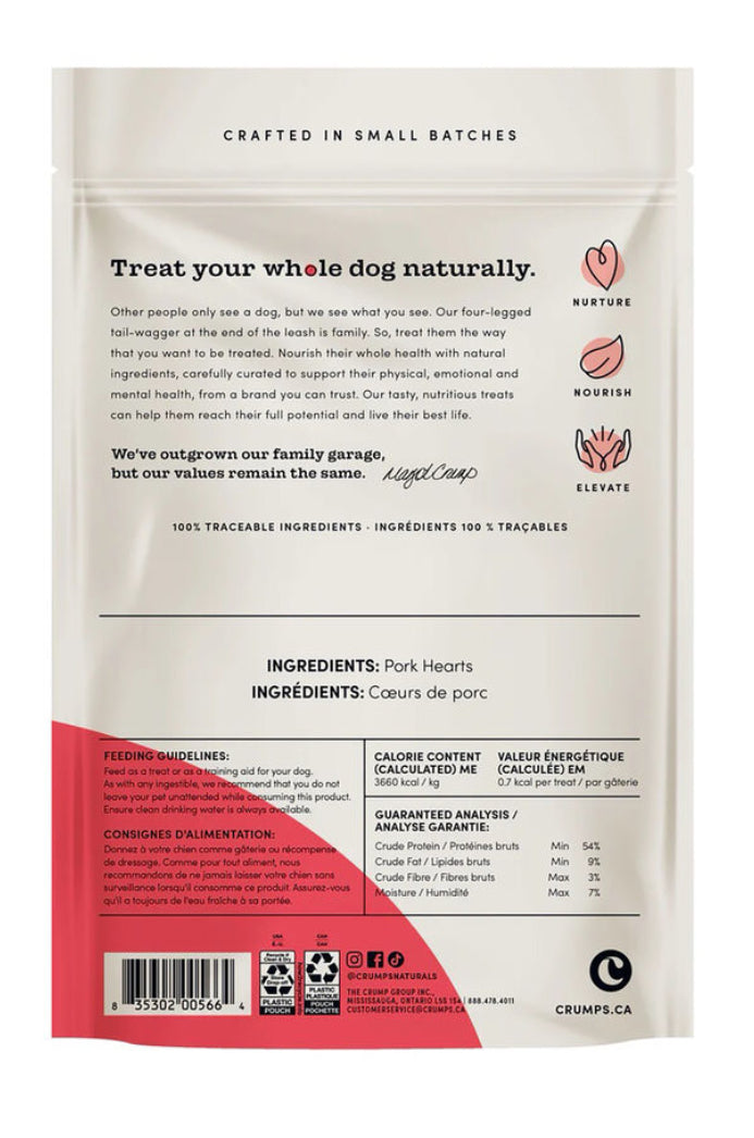 Crumps Naturals Mini Trainers Freeze Dried Pork Hearts
