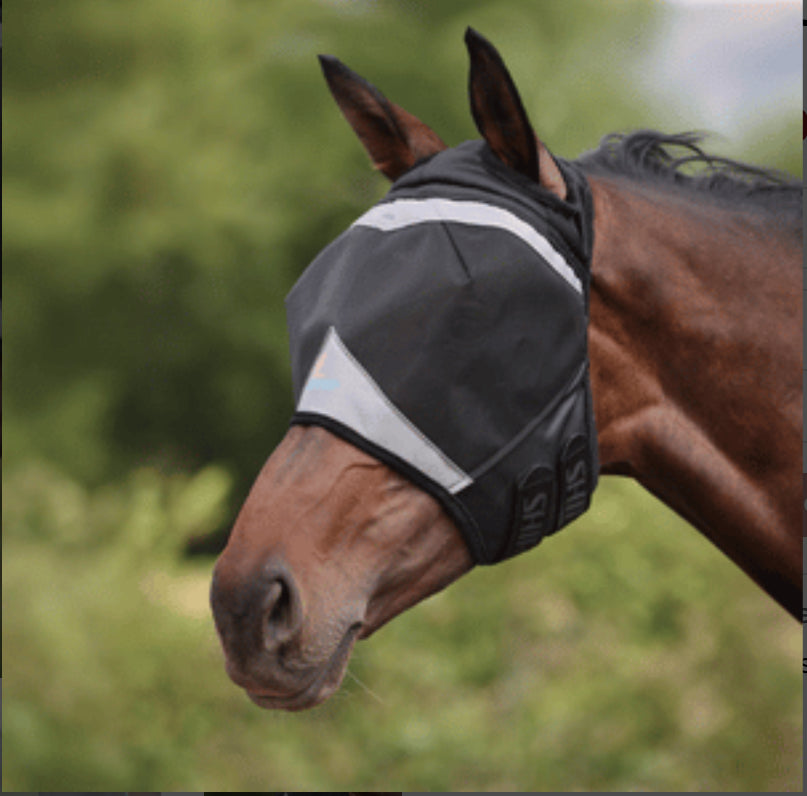 Shires FlyGuard Pro Fine Mesh Fly Mask with Ear Holes - Horse &amp; Hound Tack Shop 