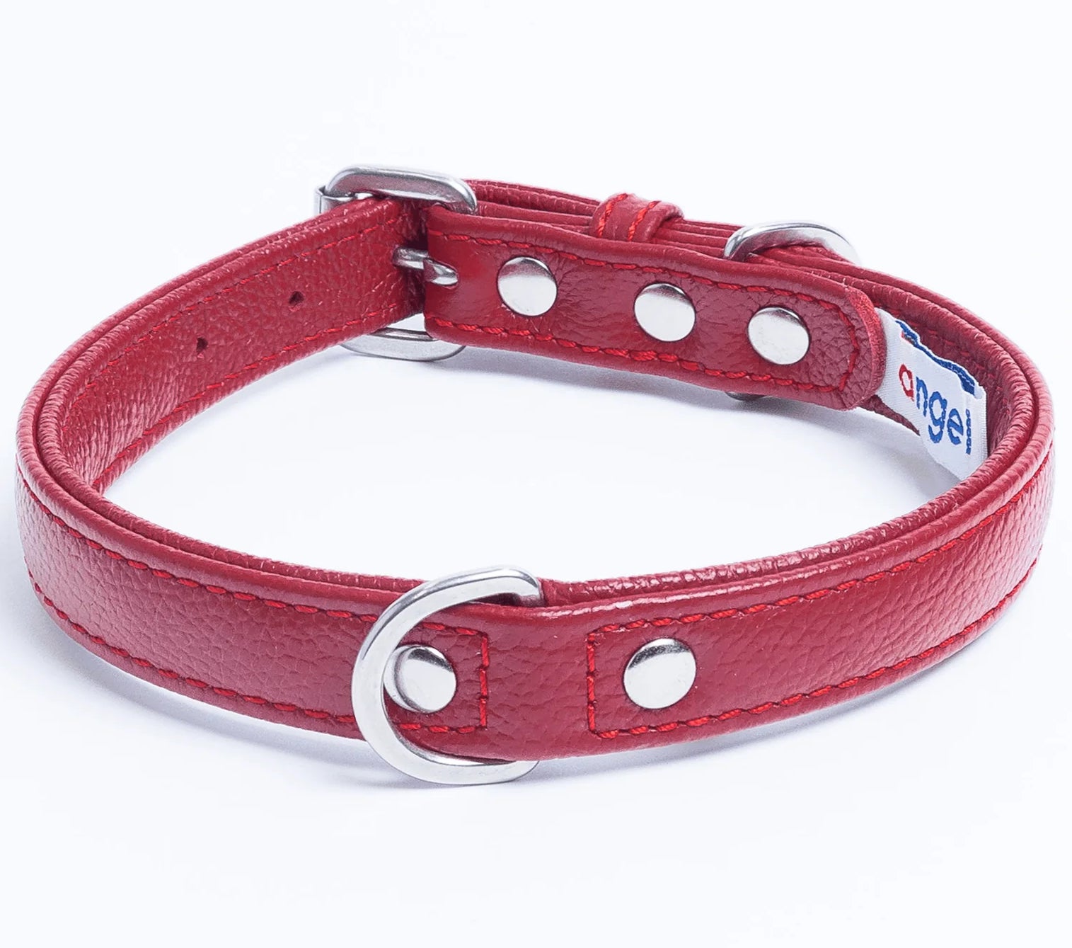 Angel Pet Alpine Leather Dog Collar