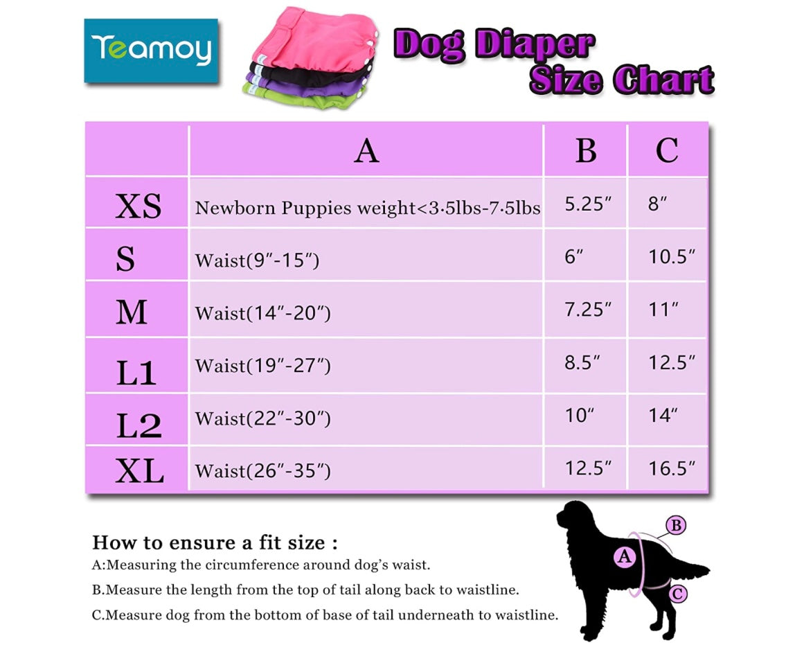 Teamoy  Reuseable Female Dog Diapers