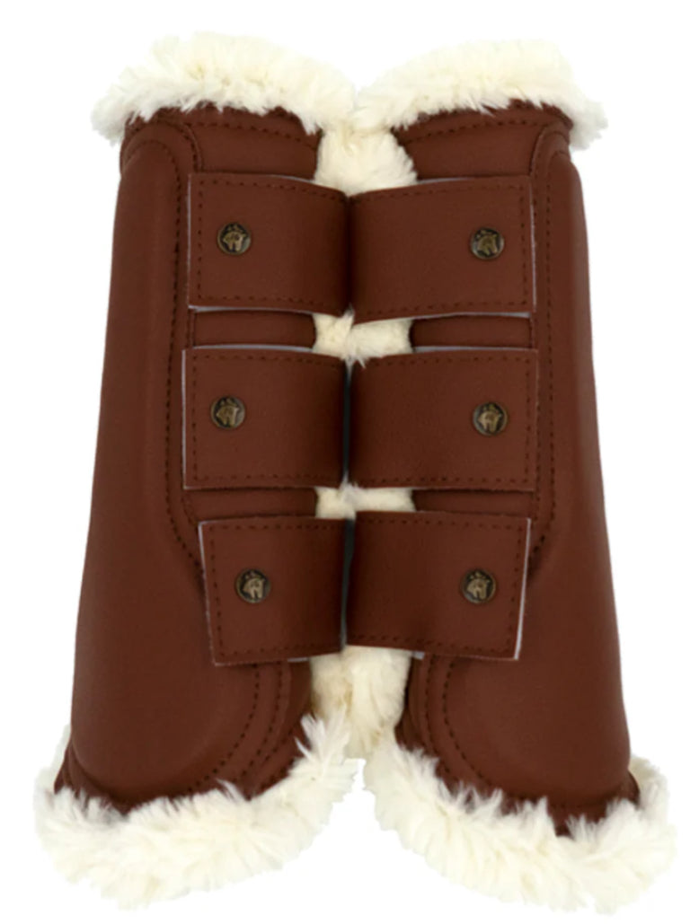 Sixteen Cyprus Leatherette Faux Fur Lined Splint Boots - Horse & Hound Tack Shop 