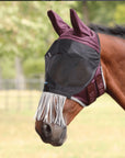 Shires Fly Guard Pro Deluxe Fly Mask with Ears & Nose Fringe - Horse & Hound Tack Shop 