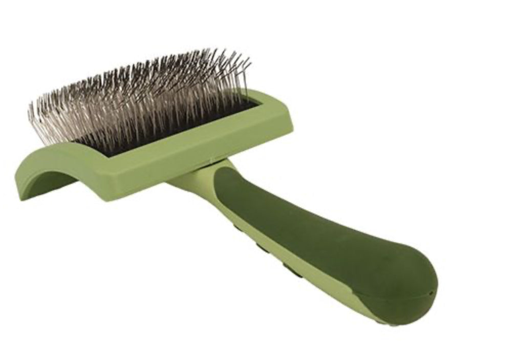 Safari Curved Firm Slicker Brush W Coated Tip Long Hair