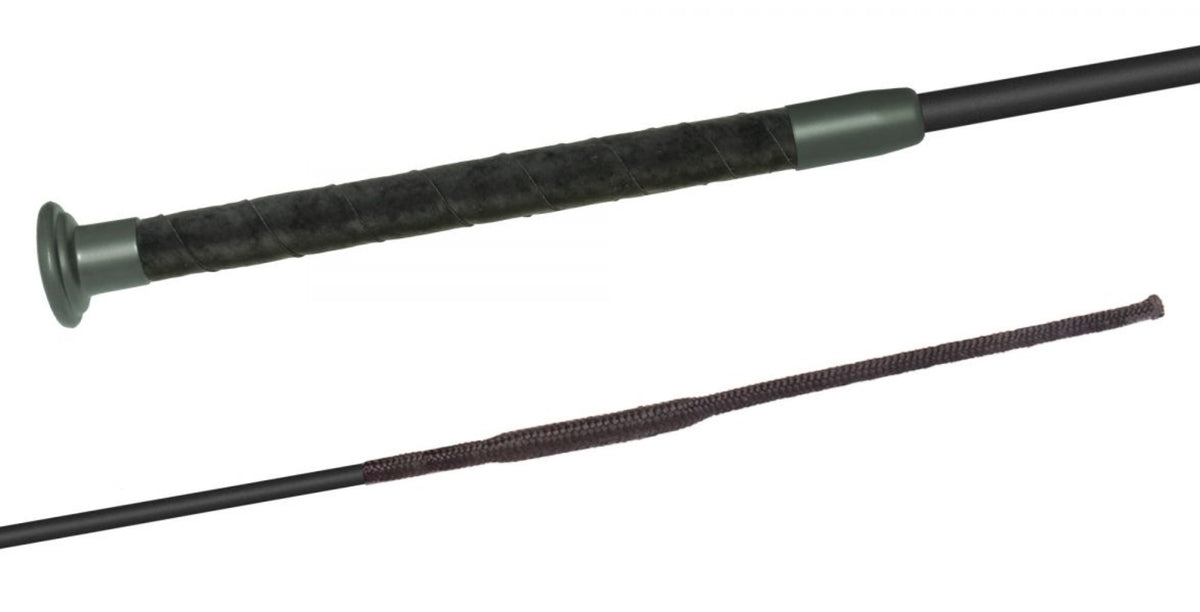 Fleck Silk Touch Dressage Whip - Graphite