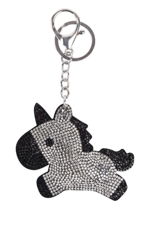 Rhinestone Unicorn Keychain