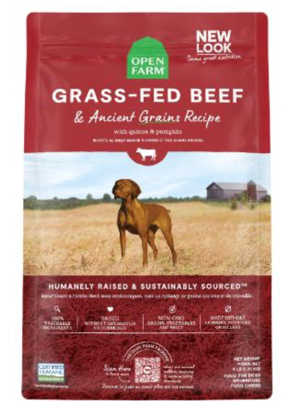 Open Farm Grass Fed Beef & Ancient Grains Adult Dry Dog Food - Horse & Hound Tack Shop 