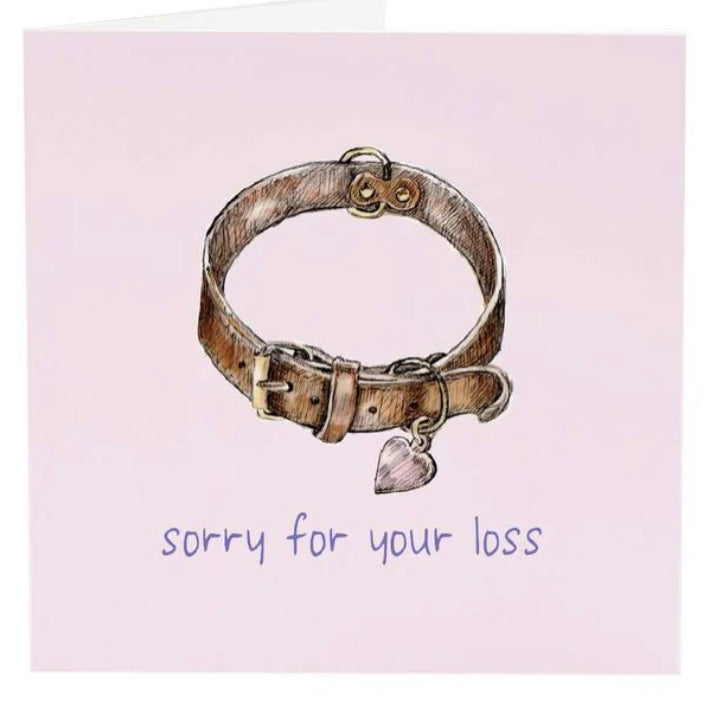 Dog’s Collar Sympathy Card - Horse & Hound Tack Shop 