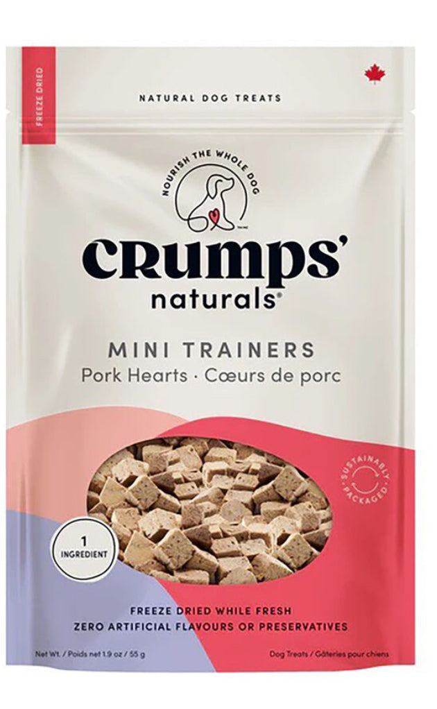 Crumps Naturals Mini Trainers Freeze Dried Pork Hearts