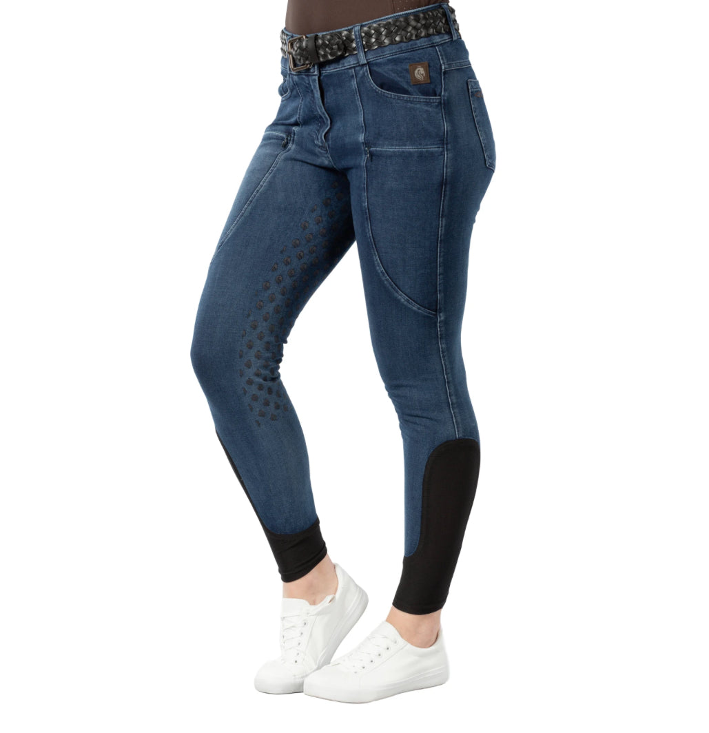 Equinavia Helena Womens Denim Full Seat Breeches - Horse & Hound Tack Shop 