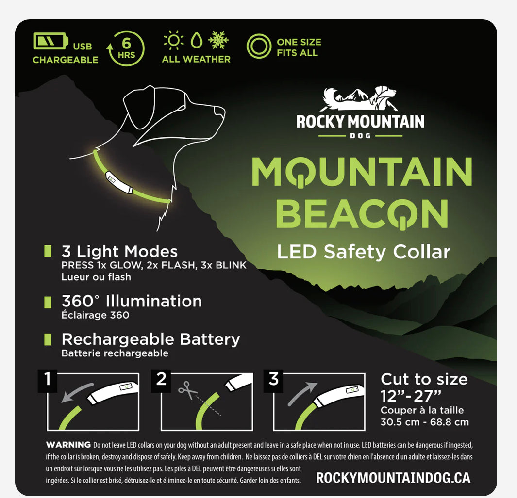 Mountain Beacon - LED Dog Safety Collar