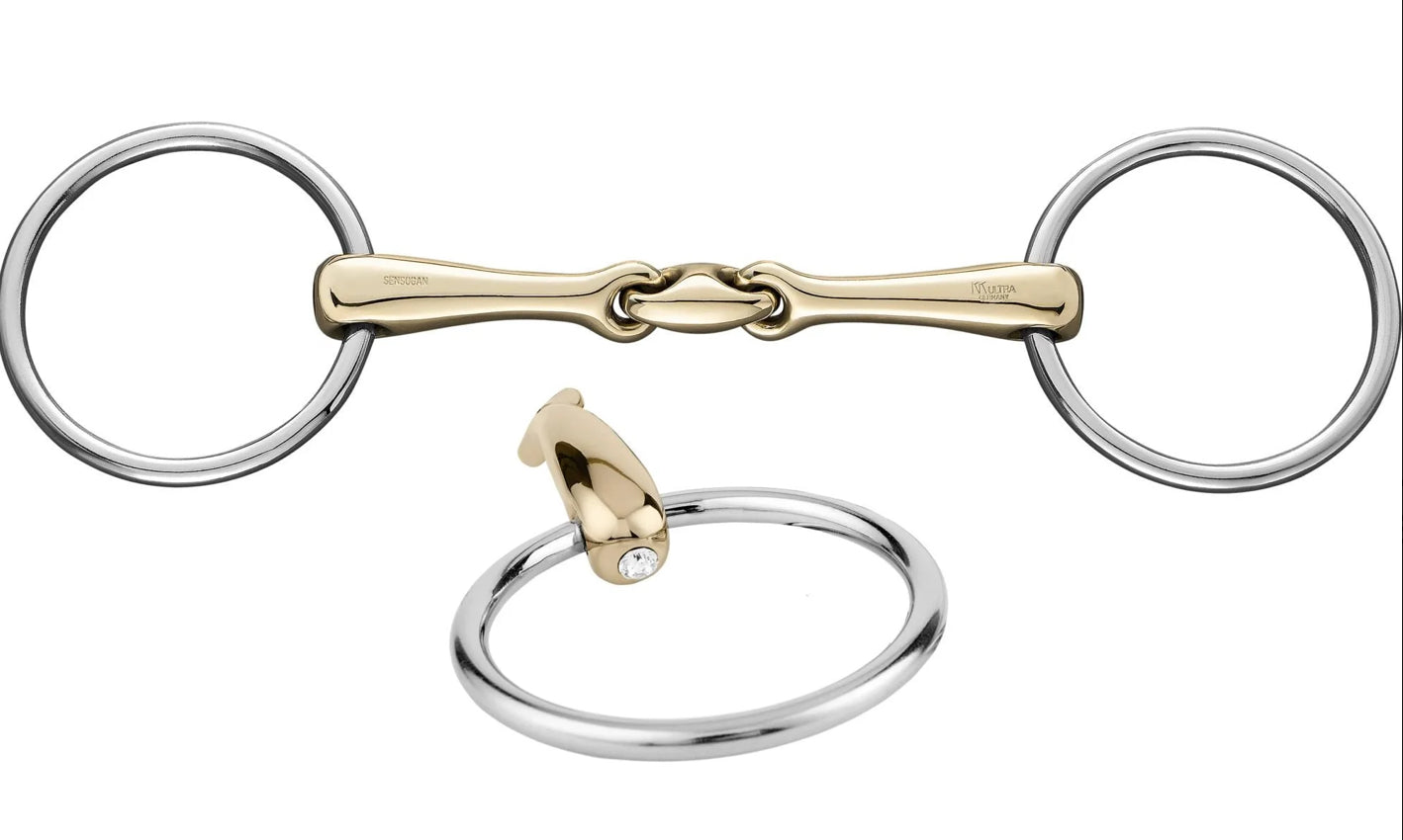 Sprenger KK ULTRA Shine Bright/Crystal Loose Ring Snaffle Bit