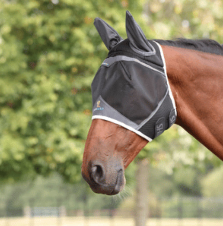 Shires Air Motion Fly Mask with ears - Horse &amp; Hound Tack Shop 