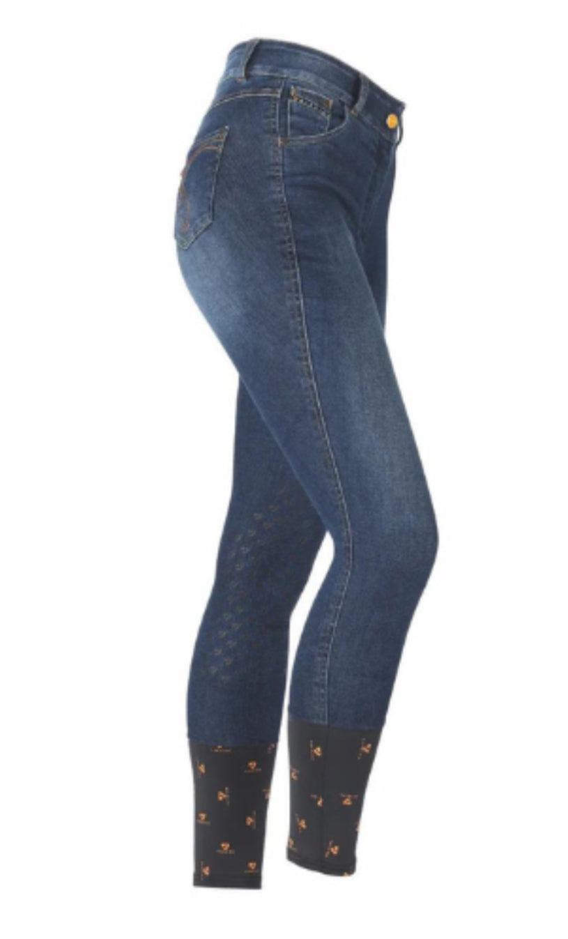 Aubrion Ladies Putney Denim Breech - Horse &amp; Hound Tack Shop 