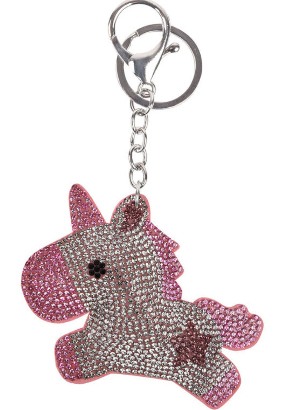 Rhinestone Unicorn Keychain