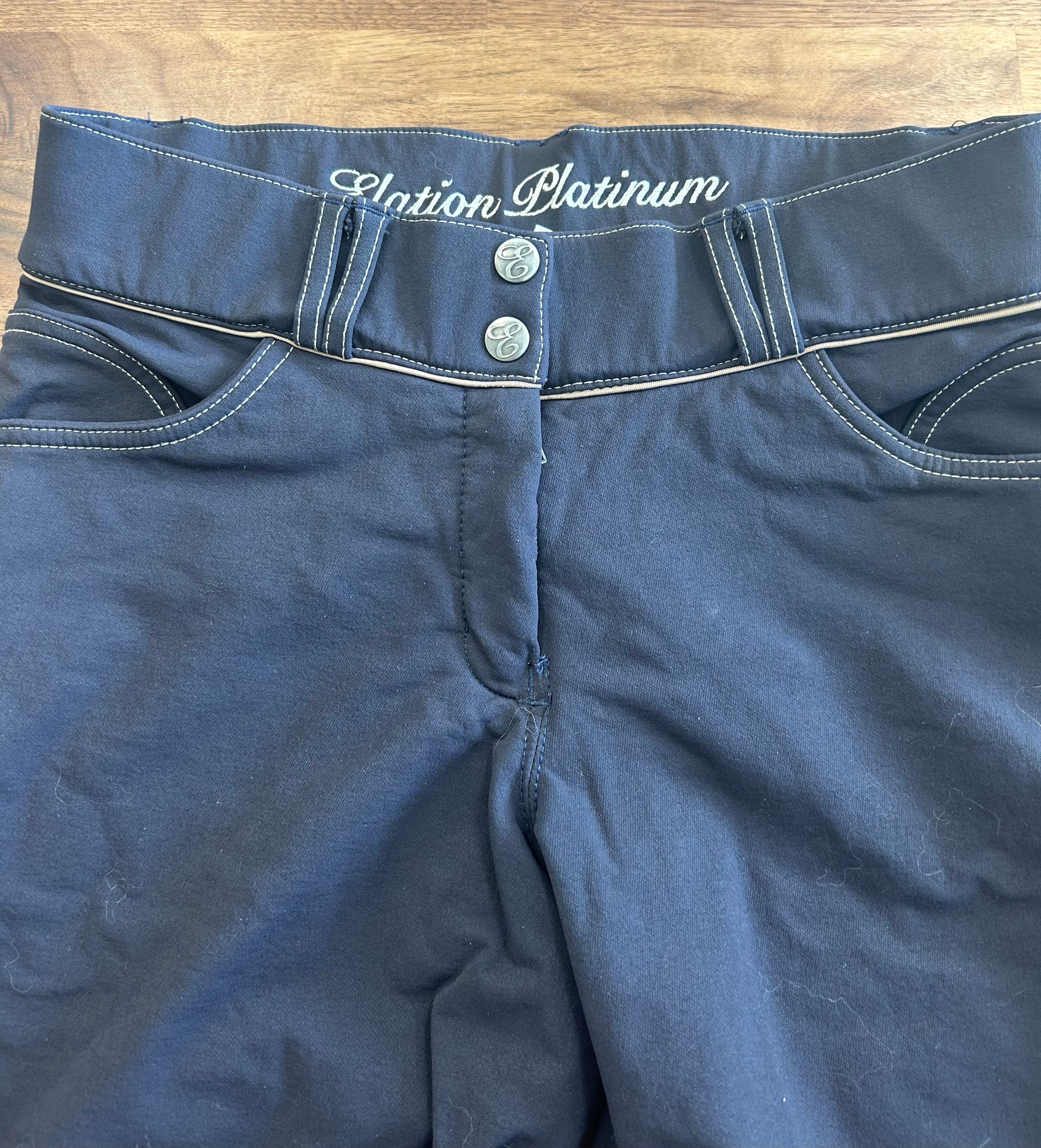 Fine Used Elation Platinum Navy Knee Patch Breech