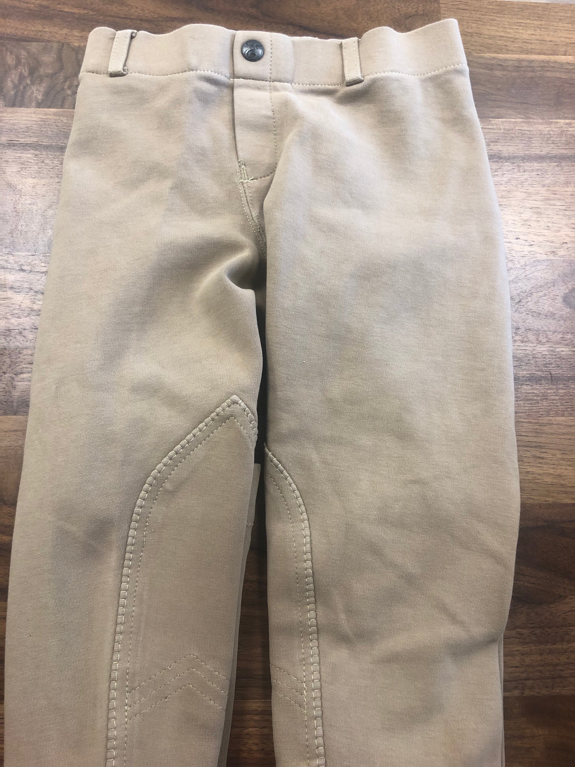 Kids Elation Knee Patch Pull On Tan Breech/Tight - sz 10 - Horse &amp; Hound Tack Shop 
