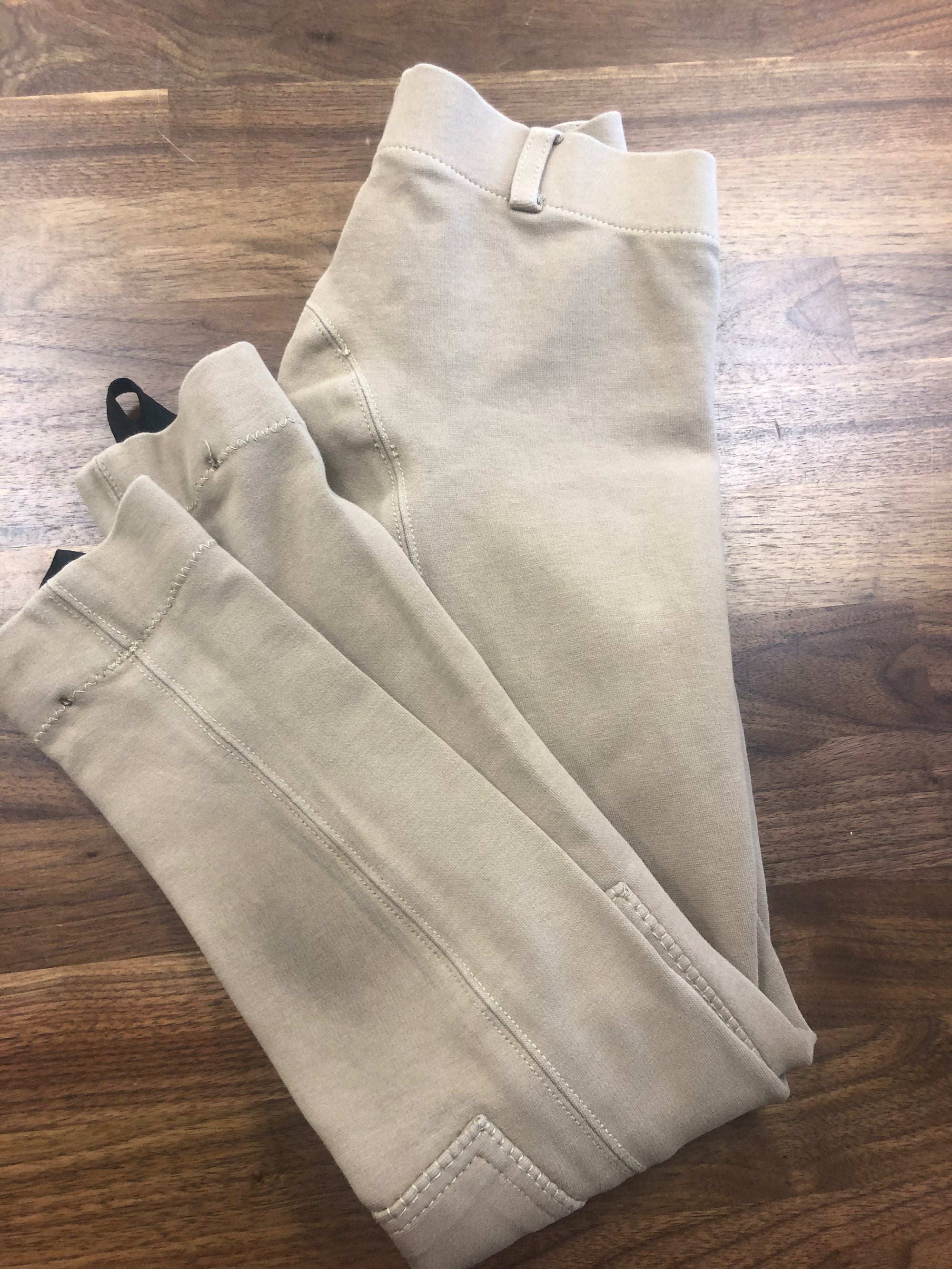 Kids Elation Knee Patch Pull On Tan Breech/Tight - sz 10 - Horse &amp; Hound Tack Shop 
