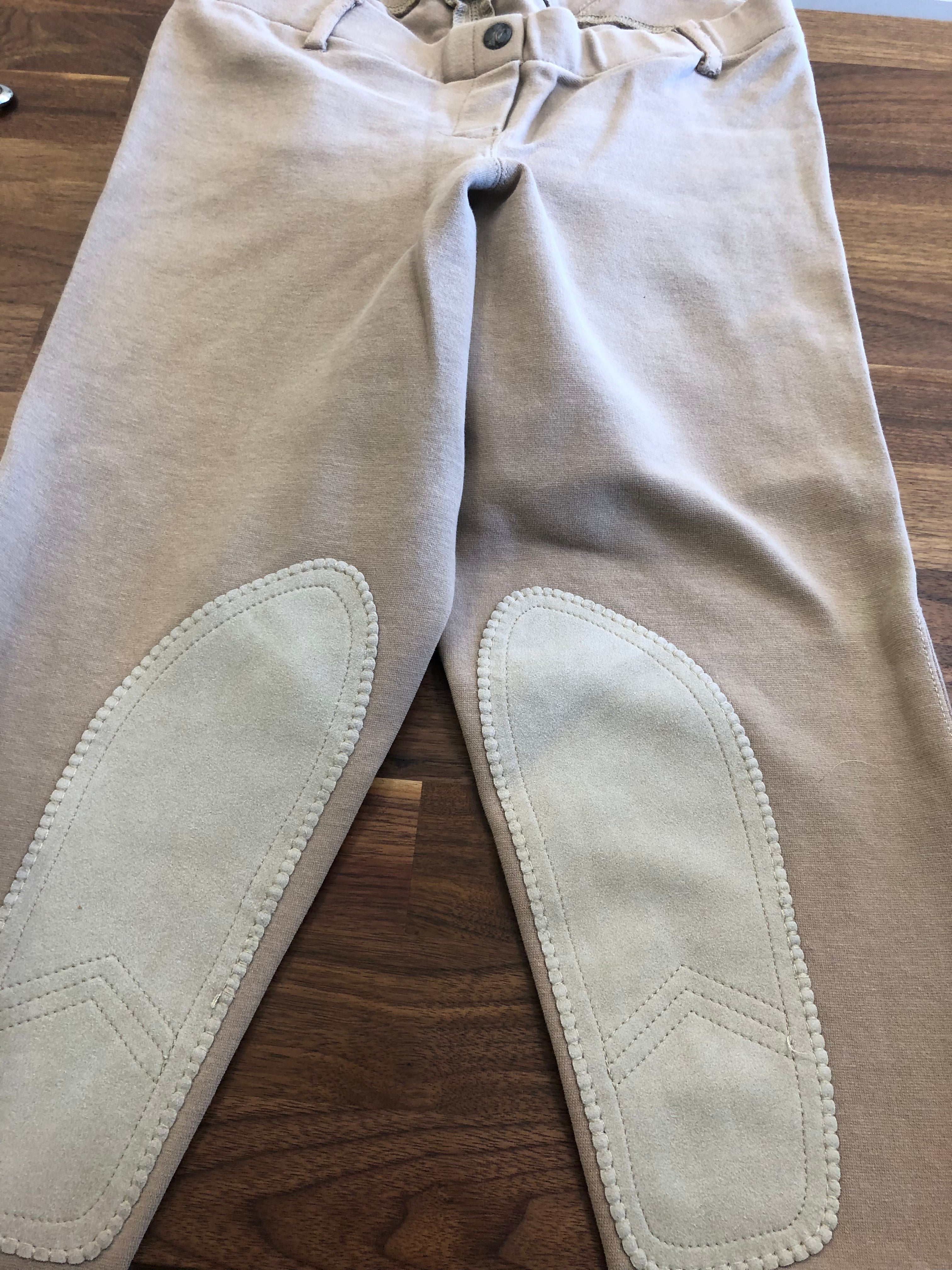 Tan Elation Pull On Knee Patch Breeches - 28R