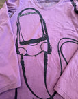Irideon Ladies Purple Bridle Gemstone Long Sleeve Shirt - Horse & Hound Tack Shop 