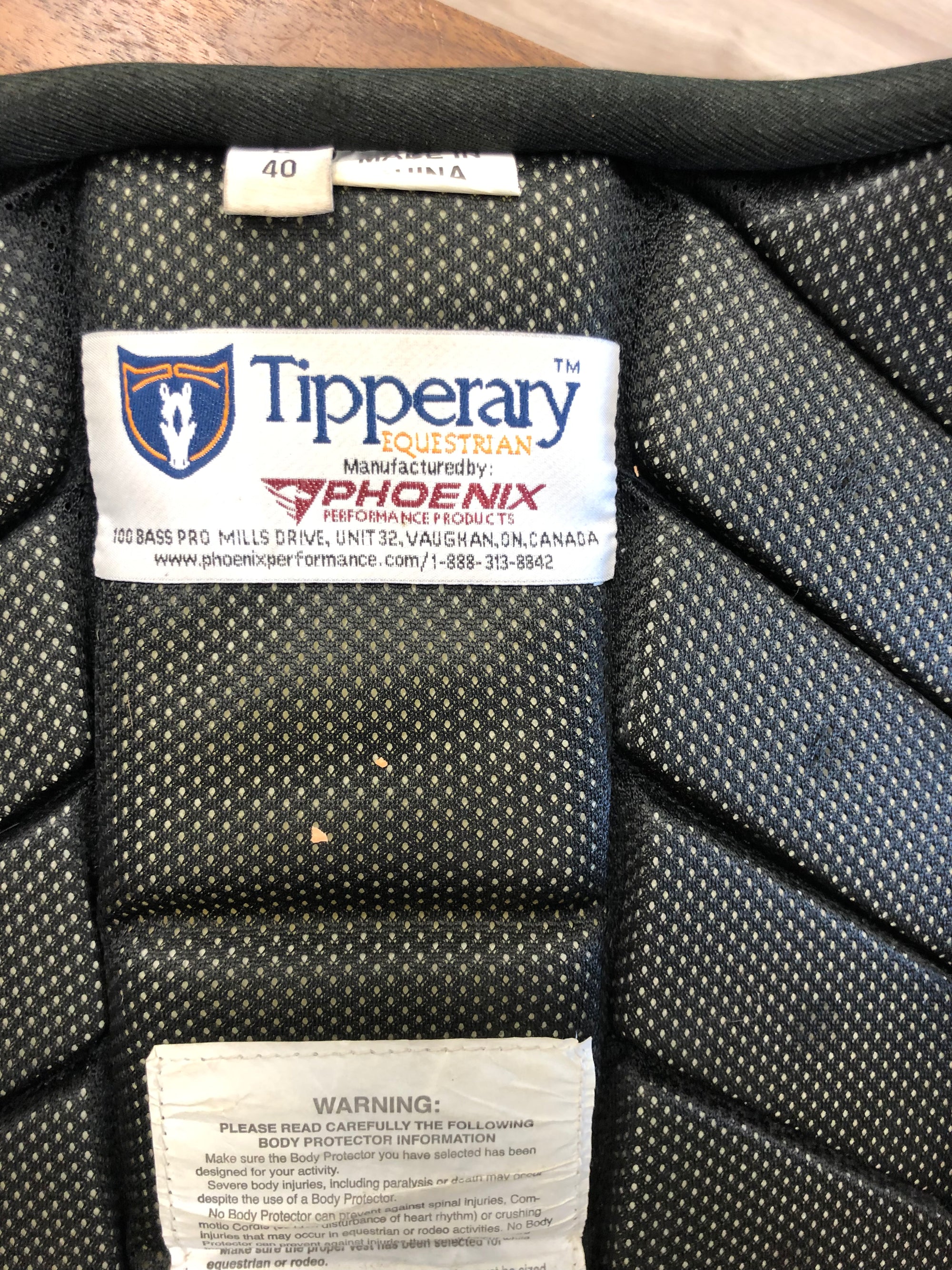Fine Used Tipperary Eventer Vest - Large
