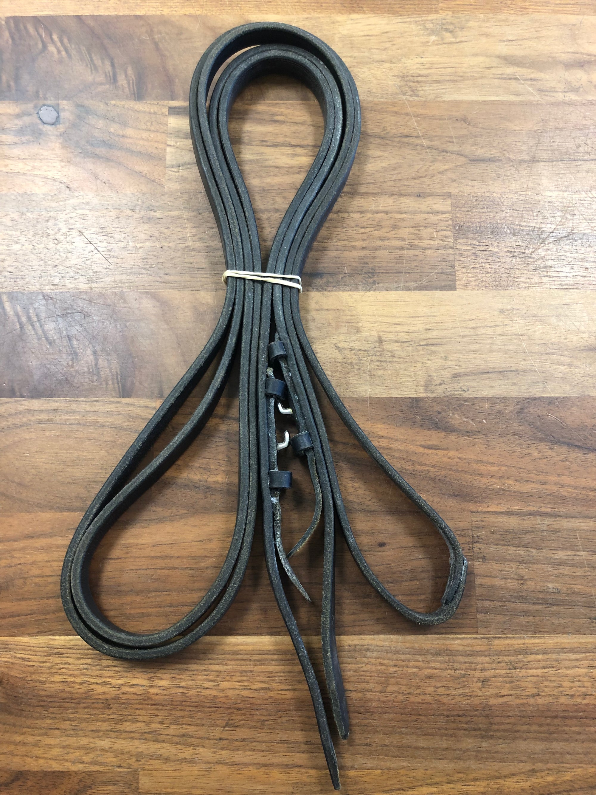 Black Leather Curb Reins