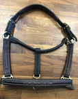 Fancy Stitched Leather Halter - Cob