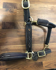 Fancy Stitched Leather Halter - Cob