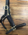 Fancy Stitched Leather Halter - Cob