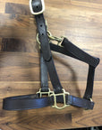 Plain Brown Leather Halter - Cob