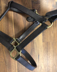 Plain Brown Leather Halter - Cob