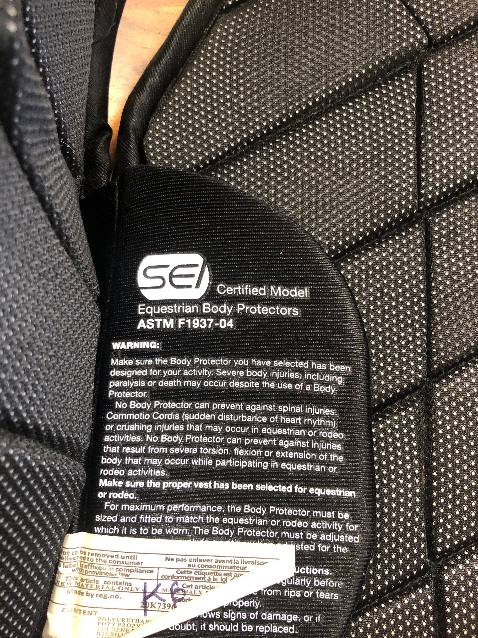 Fine Used Tipperary Eventer Pro Vest - xs