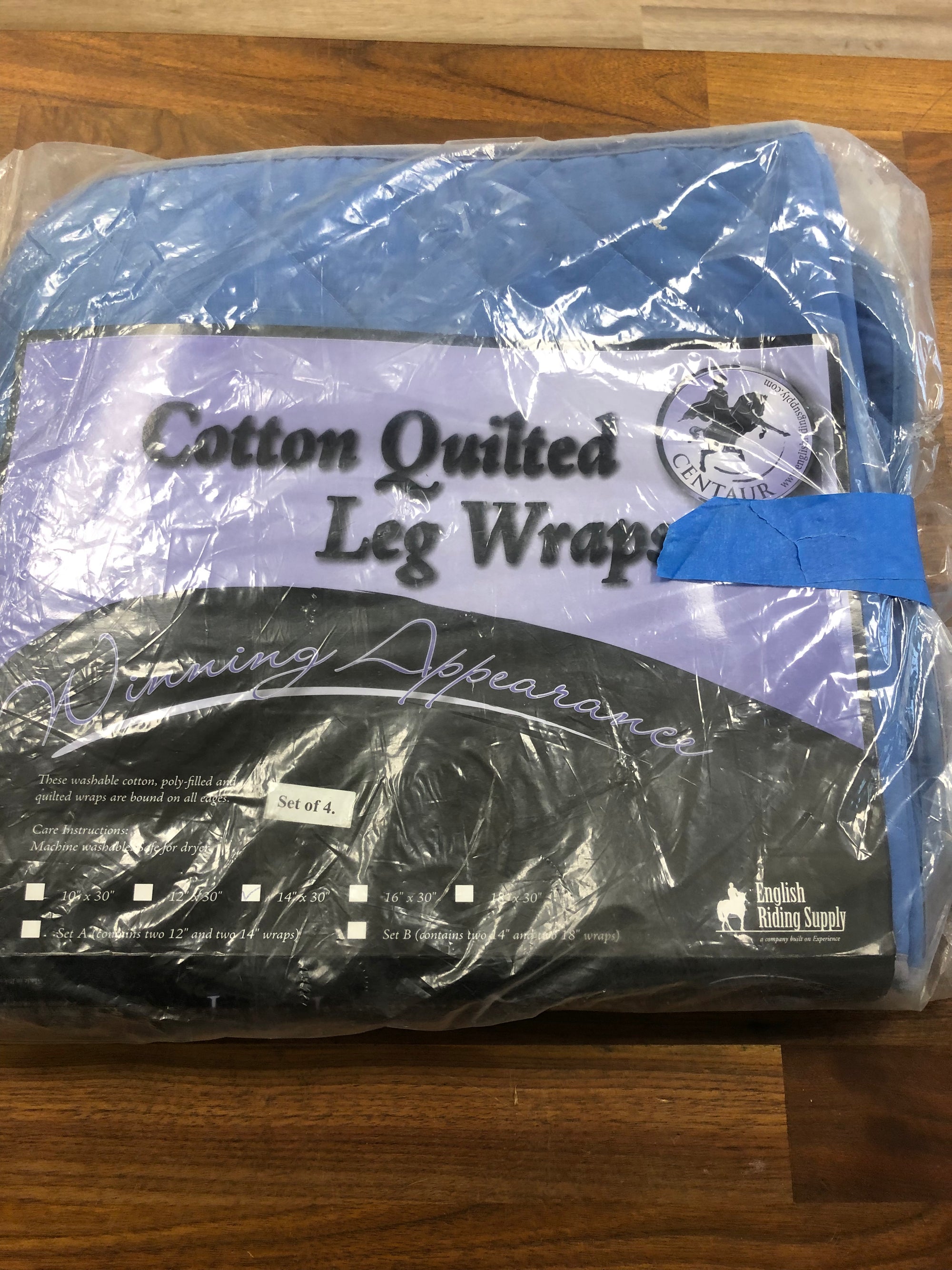 Blue Cotton Leg Wraps