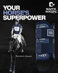 Majyk Equipe XC Elite 4 pack in Navy/Silver with ARTI-LAGE Technology Fronts and Hinds - Horse & Hound Tack Shop 