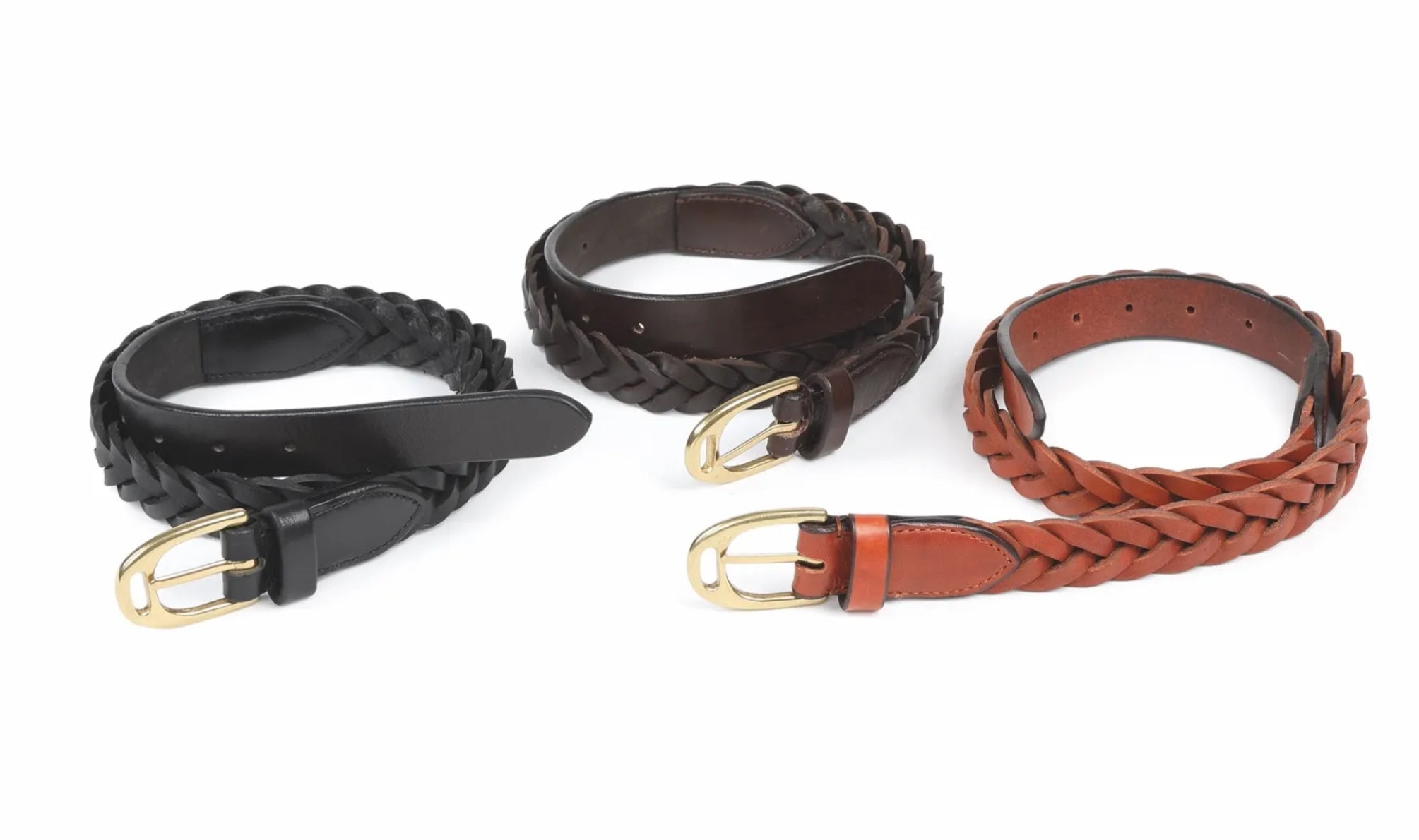 Shires Ladies Plaited Leather Belt