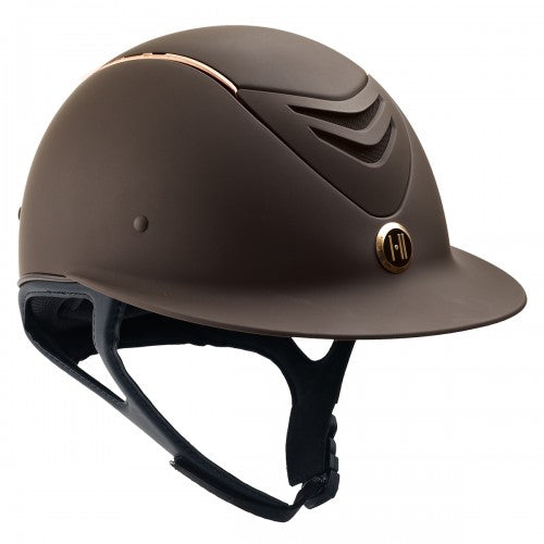 One K™ Defender AVANCE Rose Gold Stripe Helmet with Wide Brim - Horse & Hound Tack Shop & Pet Supply