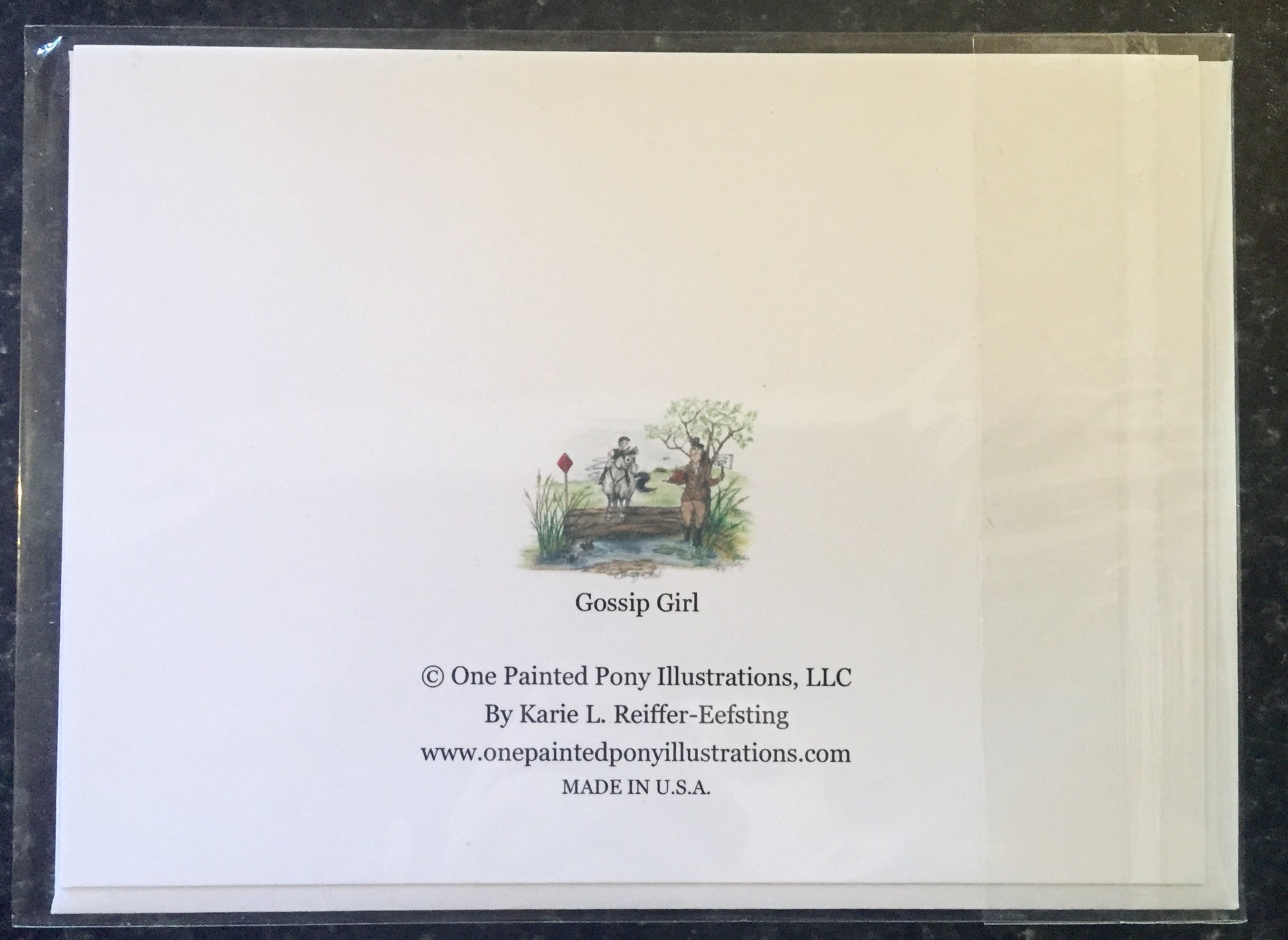 One Painted Pony Illustrations Gift Card "Gossip Girl" - Horse & Hound Tack Shop & Pet Supply