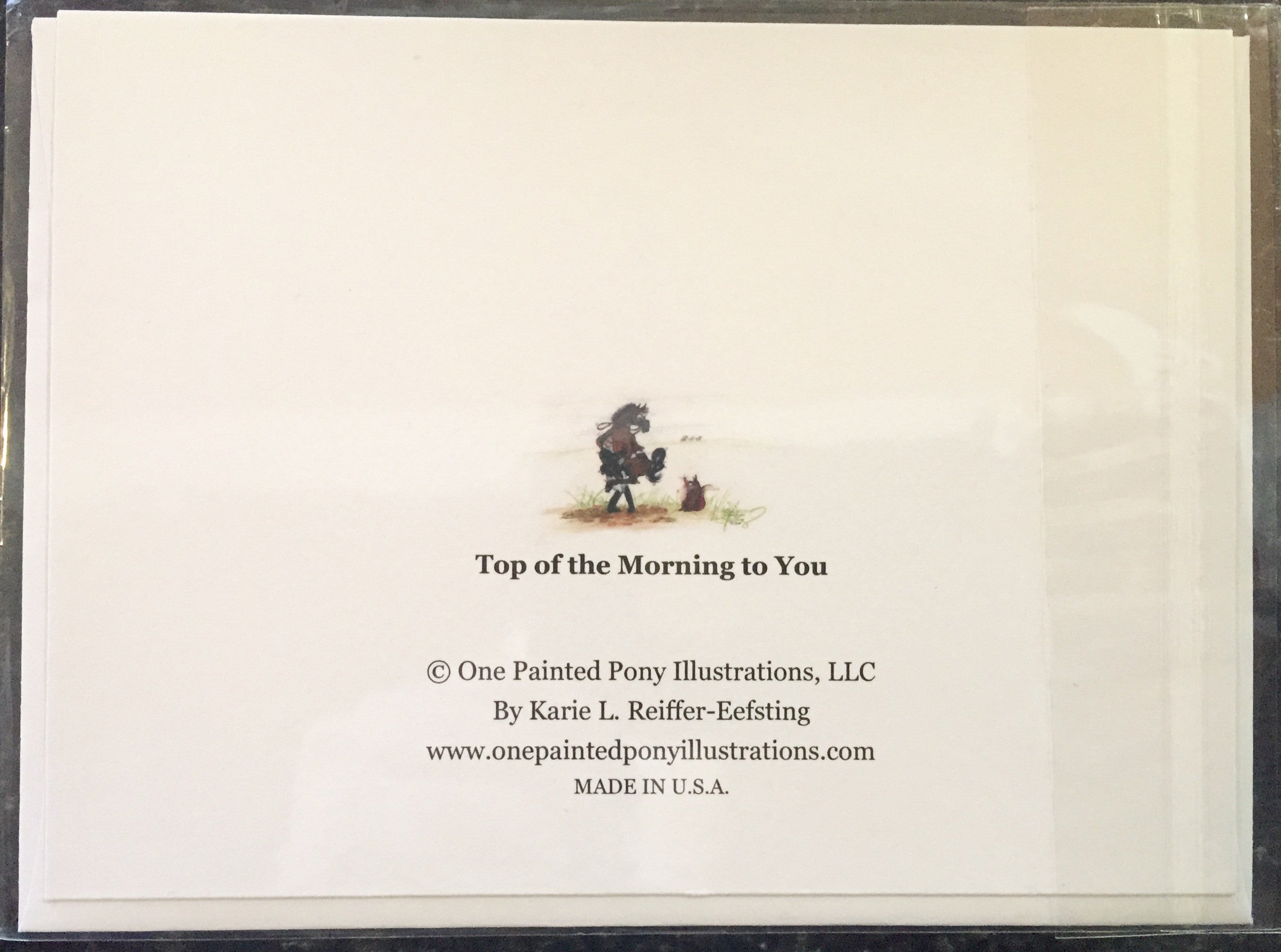 One Painted Pony Illustrations Gift Card "Top Of The Morning to You" - Horse & Hound Tack Shop & Pet Supply