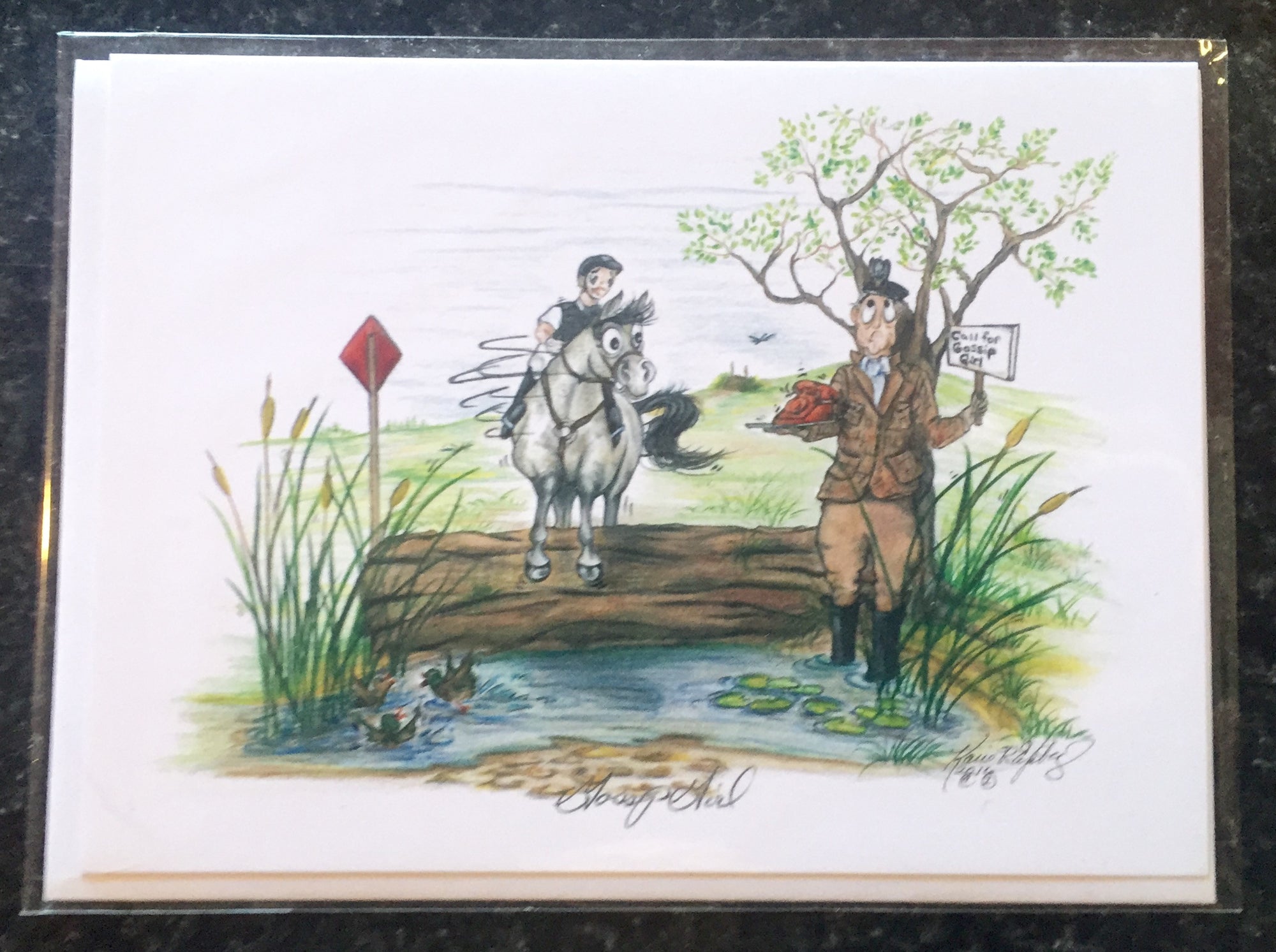 One Painted Pony Illustrations Gift Card "Gossip Girl" - Horse & Hound Tack Shop & Pet Supply