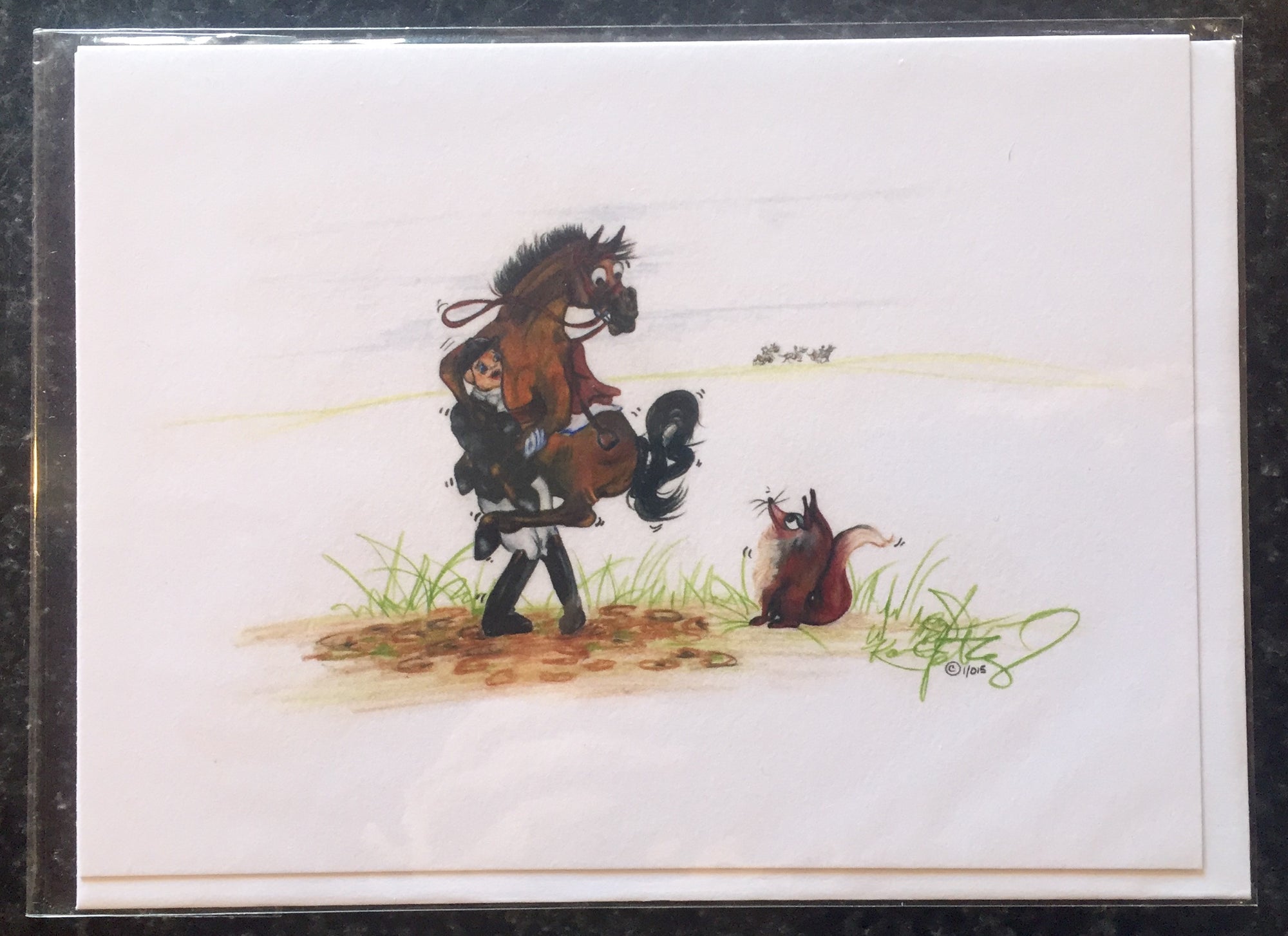 One Painted Pony Illustrations Gift Card &quot;Top Of The Morning to You&quot; - Horse &amp; Hound Tack Shop &amp; Pet Supply