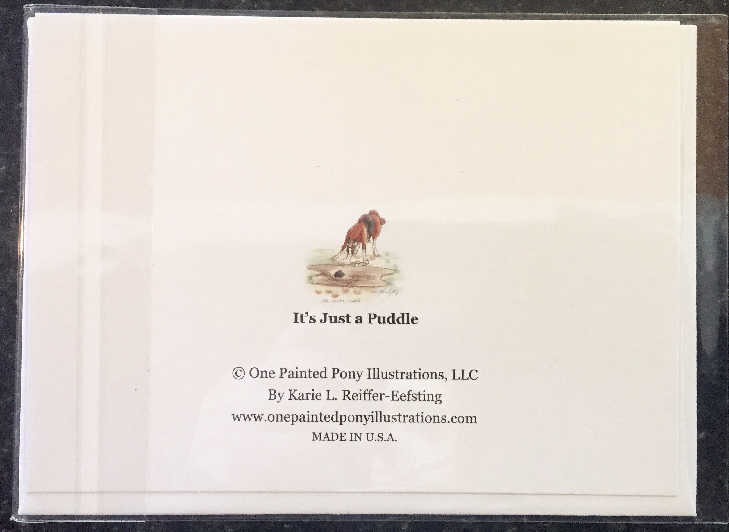One Painted Pony Illustrations Gift Card "It's Just a Puddle" - Horse & Hound Tack Shop & Pet Supply