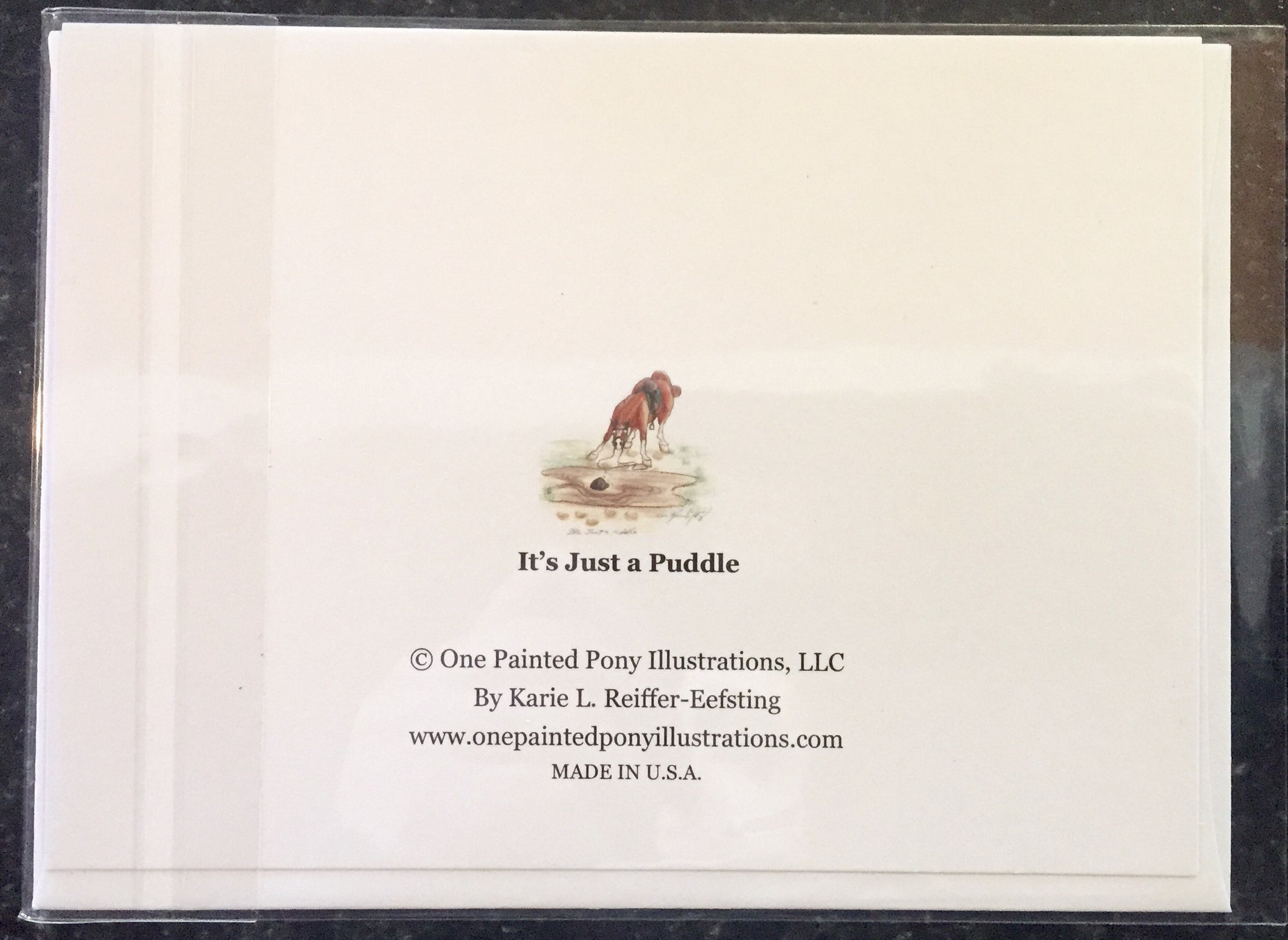 One Painted Pony Illustrations Gift Card "It's Just a Puddle" - Horse & Hound Tack Shop 
