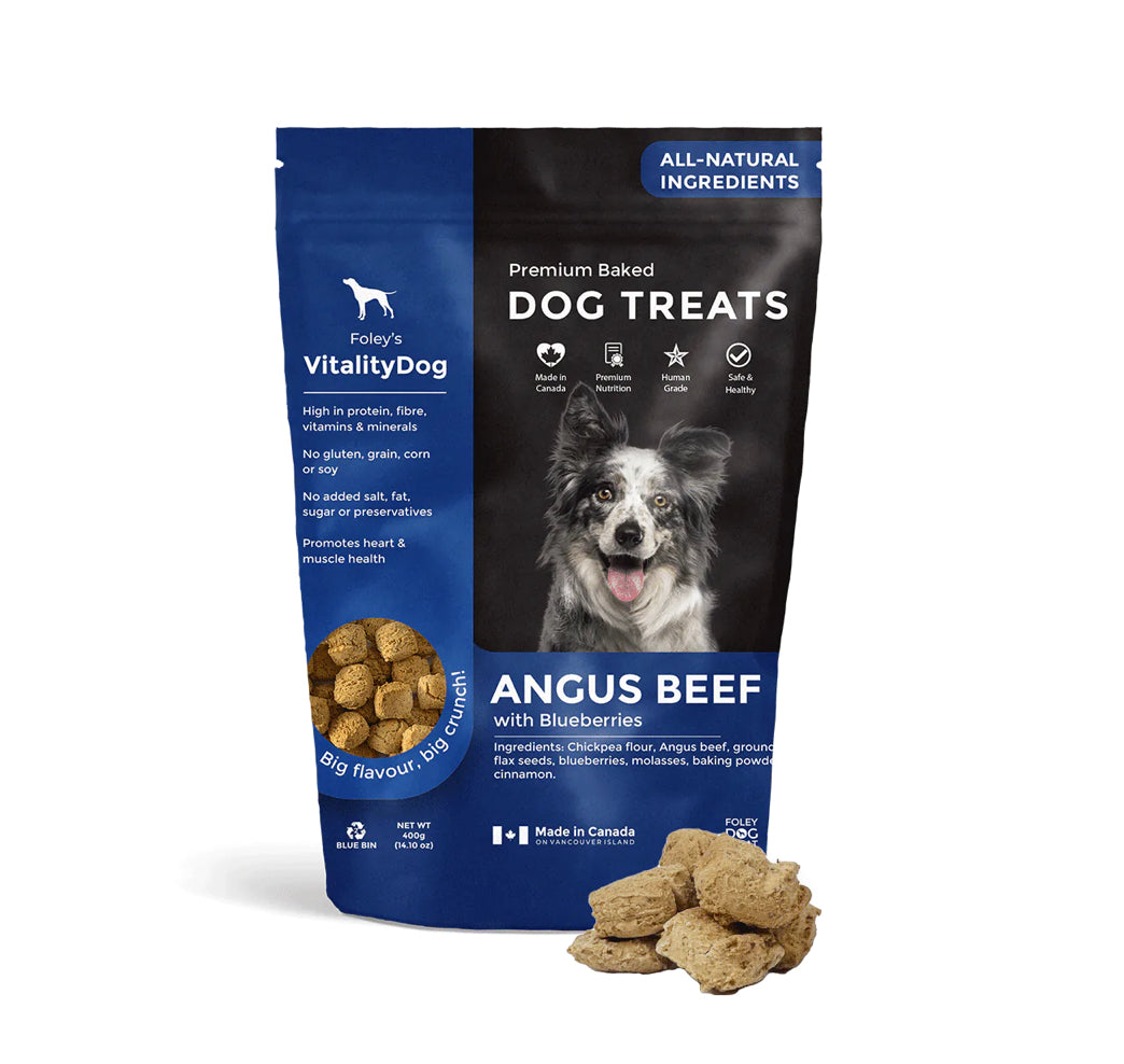 Foley’s Vitality Dog Angus Beef with Fresh Blueberries