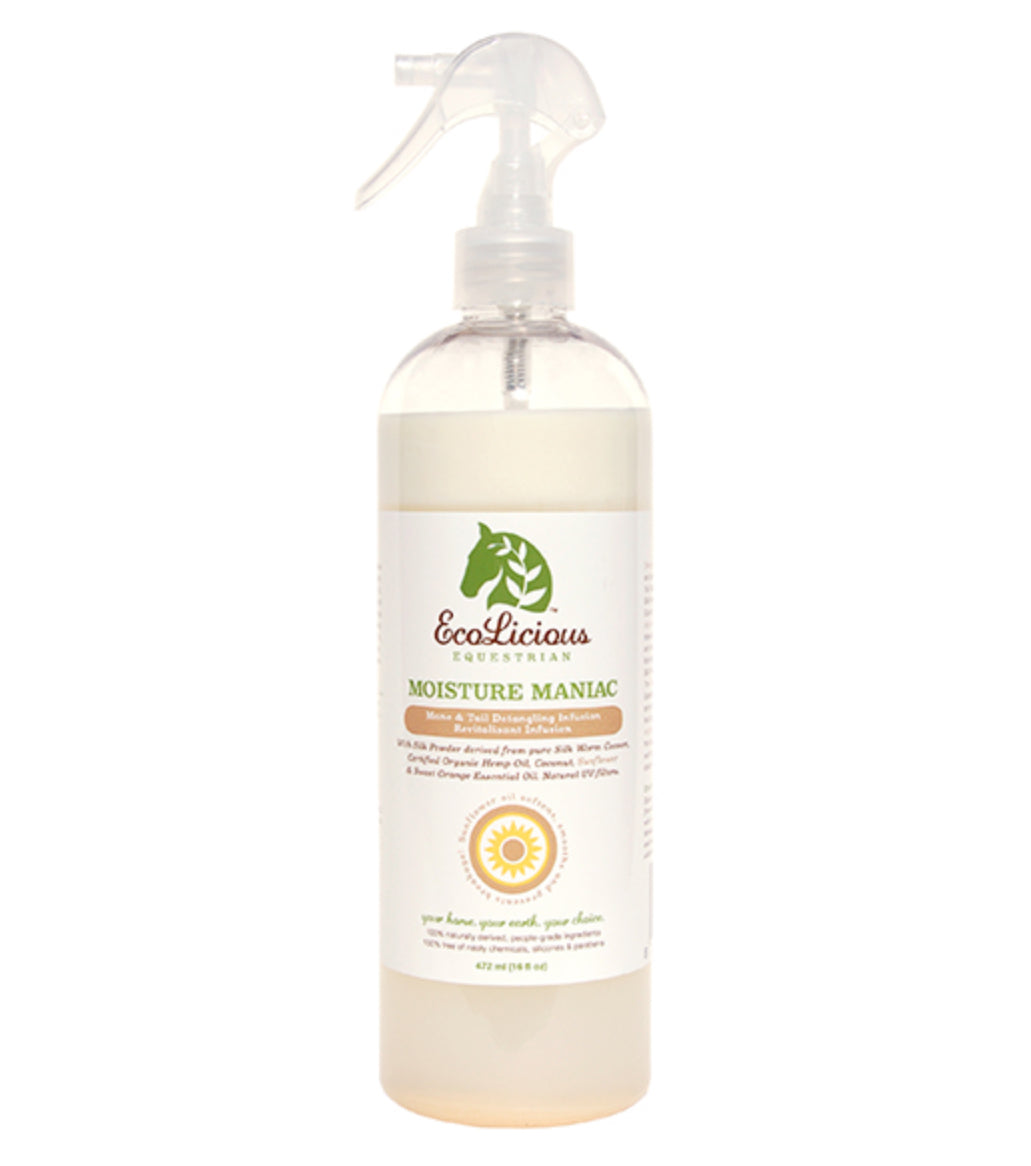 Ecolicious MOISTURE MANIAC Mane & Tail Detangler - Horse & Hound Tack Shop 