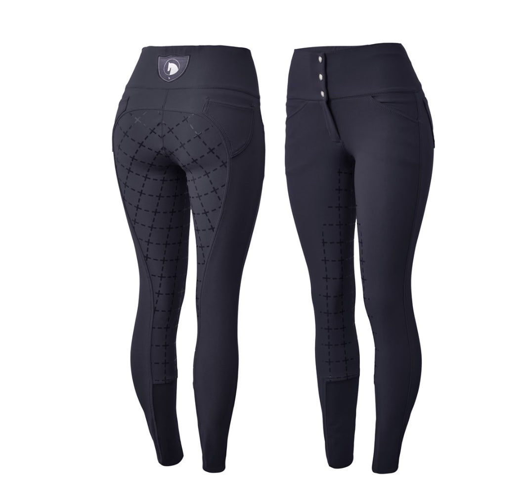 Shires Ladies Porter Winter Riding Tights with Silicone Knee Patch