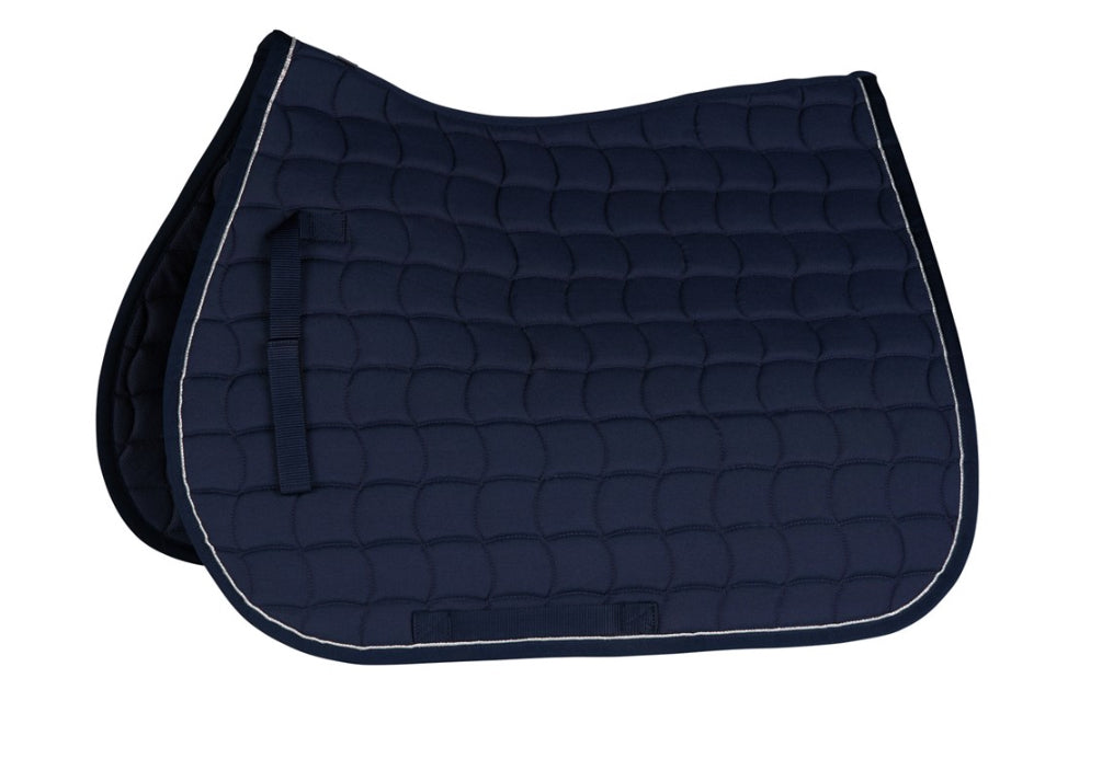 Horze All Purpose Saddle Pad with Silver Piping