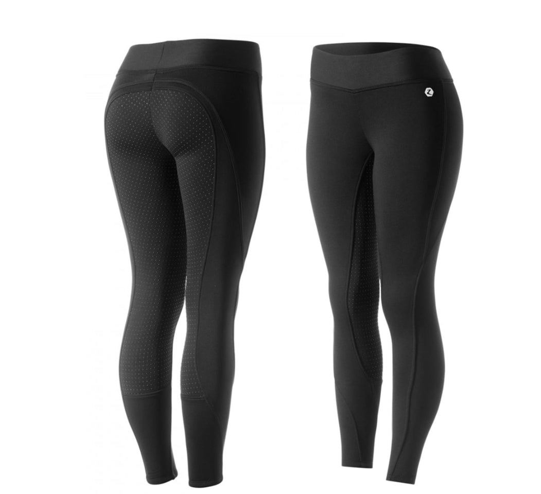 Horze Womens Active Winter Silicone Full Seat Tights